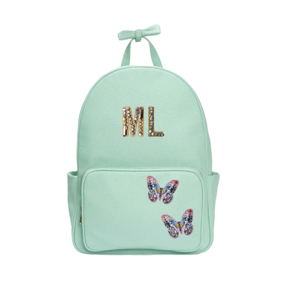 Justice mini deseeded backpacks with letters