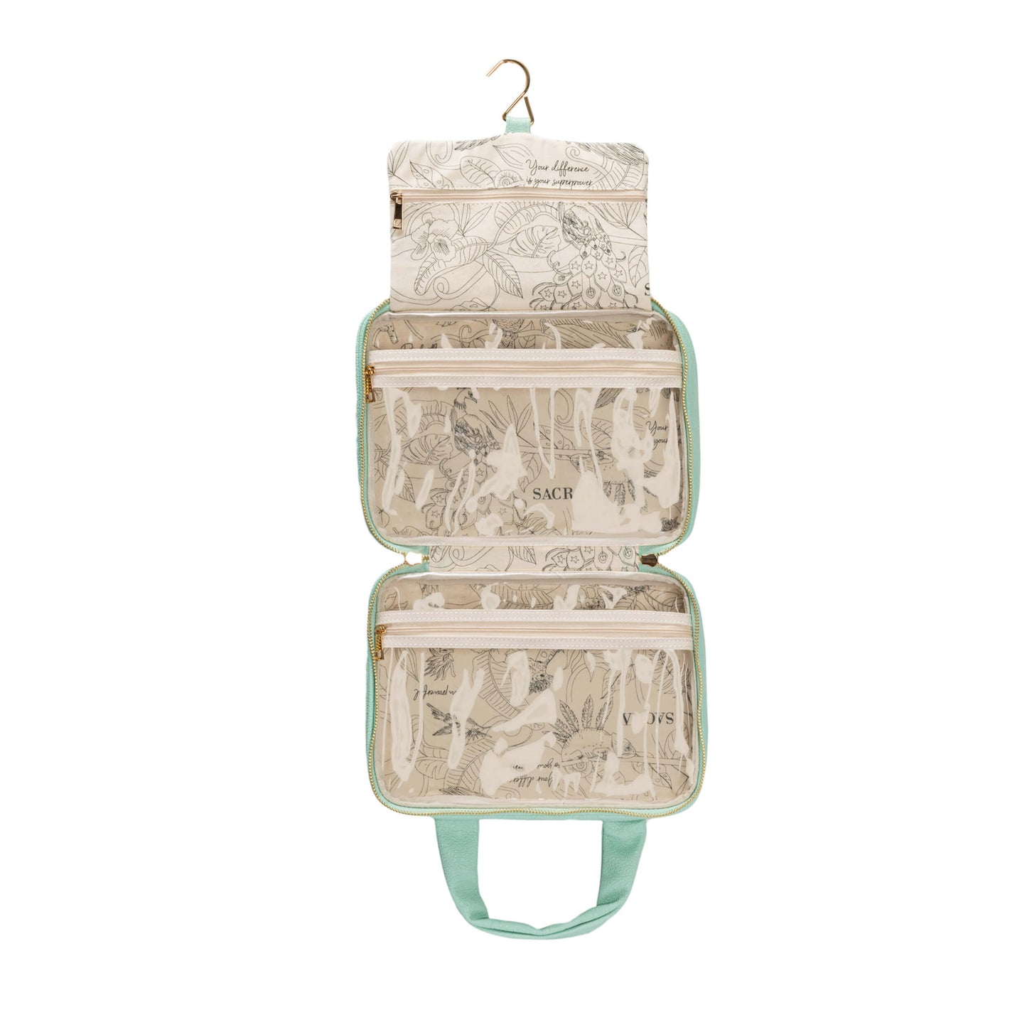 The Leah suitcase - Blessed Aqua