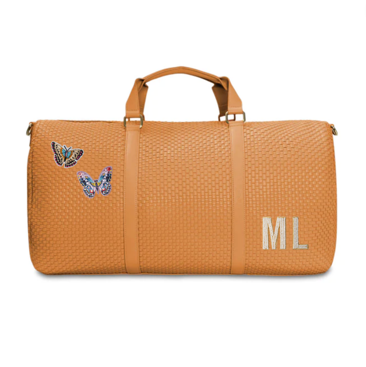 Butterflies & 2 Letters Duffle Bag (Customizable)