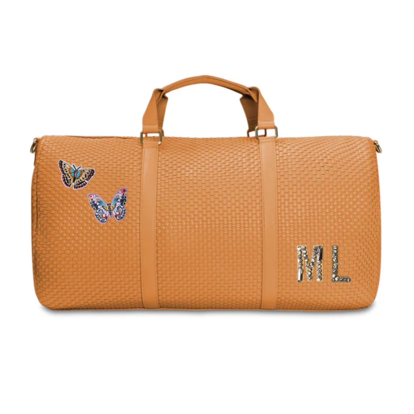 Butterflies & 2 Letters Duffle Bag (Customizable)
